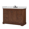 Custom image for Dark Walnut with Matte Black Trim / Giotto Quartz / No Mirror