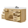Custom image for Rift Oak with Matte Black Trim / White Quartz / No Mirror