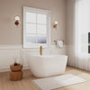 Custom image for White with Shiny White Trim and Brushed Gold Faucet / 59