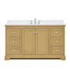 Custom image for Honey Oak with Polished Chrome Trim / White Quartz / No Mirror