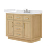 Custom image for Rift Oak with Brushed Nickel Trim / Carrara Cultured Marble / No Mirror