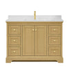 Custom image for Honey Oak with Brushed Gold Trim / Giotto Quartz / No Mirror