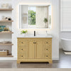 Custom image for Honey Oak with Matte Black Trim / Giotto Quartz / No Mirror