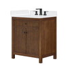 Custom image for Dark Walnut with Matte Black Trim / White Quartz / No Mirror