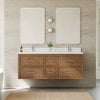 Custom image for Toasted Walnut with Brushed Nickel Trim / White Quartz / No Mirror