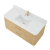 Custom image for Scandinavian Oak with Satin Bronze Trim / Giotto Quartz / No Mirror