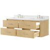 Custom image for Scandinavian Oak with Brushed Nickel Trim / White Quartz / No Mirror