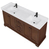 Custom image for Dark Walnut with Matte Black Trim / White Cultured Marble / No Mirror