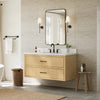 Custom image for Scandinavian Oak with Matte Black Trim / Giotto Quartz / No Mirror