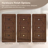 Custom image for Dark Walnut with Brushed Gold Trim / Carrara Cultured Marble / No Mirror