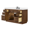 Custom image for Dark Oak with Matte Black Trim / White Cultured Marble / No Mirror