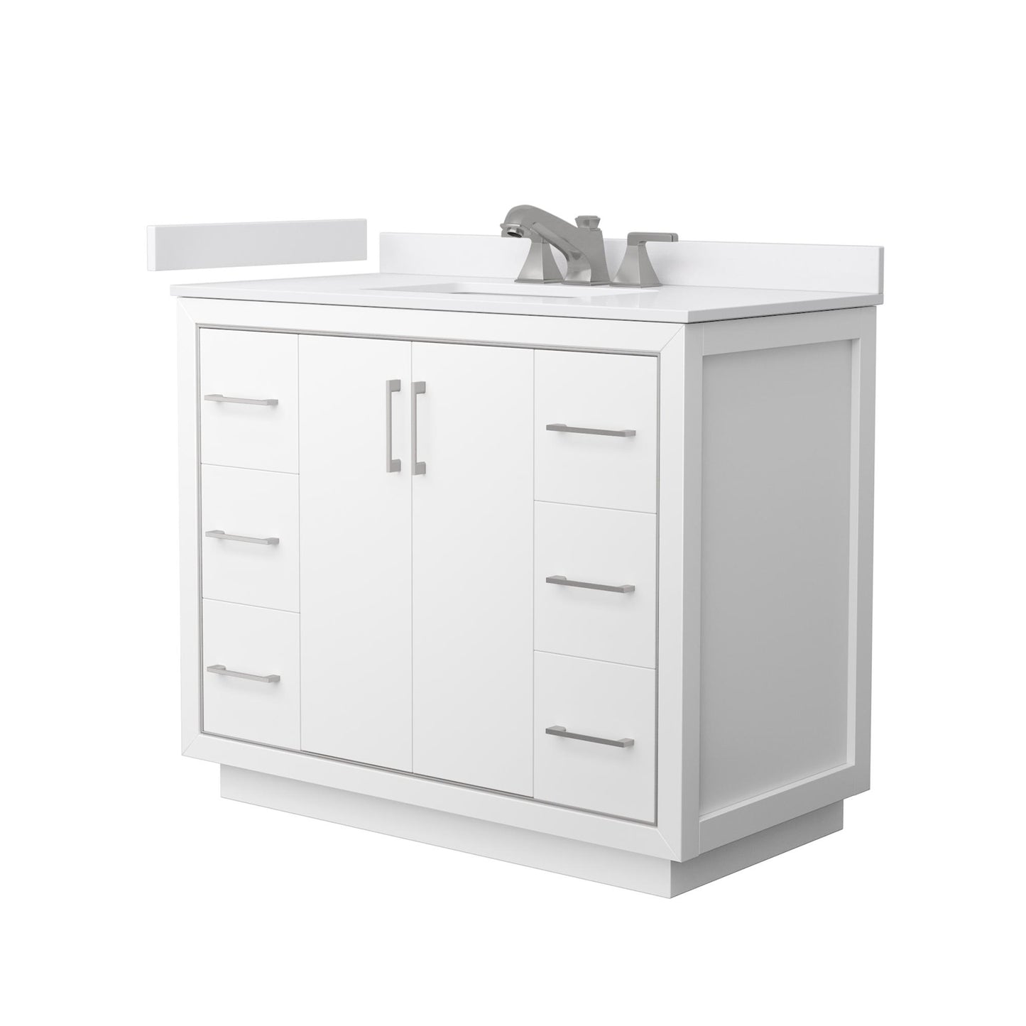 Icon Bathroom Vanity with Countertop 42 inch Single Sink 3-hole Faucet Setup