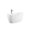 Custom image for White with Shiny White Trim and Brushed Nickel Faucet
