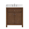Custom image for Dark Walnut with Brushed Nickel Trim / Giotto Quartz / No Mirror