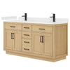 Custom image for Rift Oak with Matte Black Trim / Giotto Quartz / No Mirror