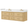 Custom image for Scandinavian Oak with Satin Bronze Trim / White Quartz / No Mirror