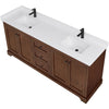 Custom image for Dark Walnut with Matte Black Trim / White Cultured Marble / No Mirror