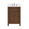 Custom image for Dark Walnut with Brushed Nickel Trim / White Cultured Marble / No Mirror