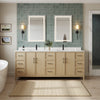 Custom image for White Oak with Matte Black Trim / White Cultured Marble / No Mirror