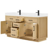 Custom image for Rift Oak with Matte Black Trim / White Cultured Marble / No Mirror