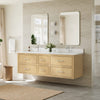 Custom image for Scandinavian Oak with Brushed Nickel Trim / Giotto Quartz / No Mirror
