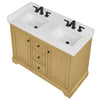 Custom image for Honey Oak with Matte Black Trim / White Quartz / No Mirror