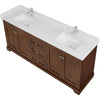 Custom image for Dark Walnut with Polished Chrome Trim / Giotto Quartz / No Mirror