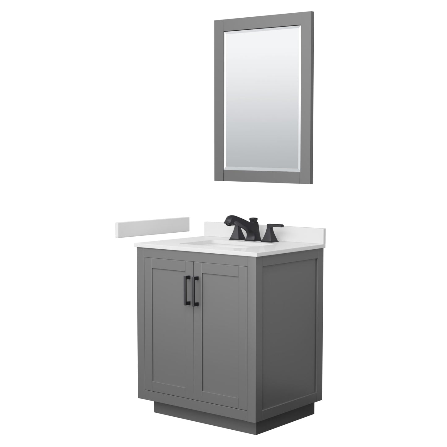 Miranda Bathroom Vanity with Countertop 30 inch Single Sink 3-hole Faucet Setup