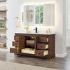 Custom image for Dark Walnut with Matte Black Trim / Giotto Quartz / No Mirror