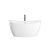 Custom image for White with Shiny White Trim and Matte Black Faucet