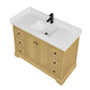 Custom image for Honey Oak with Matte Black Trim / White Quartz / No Mirror