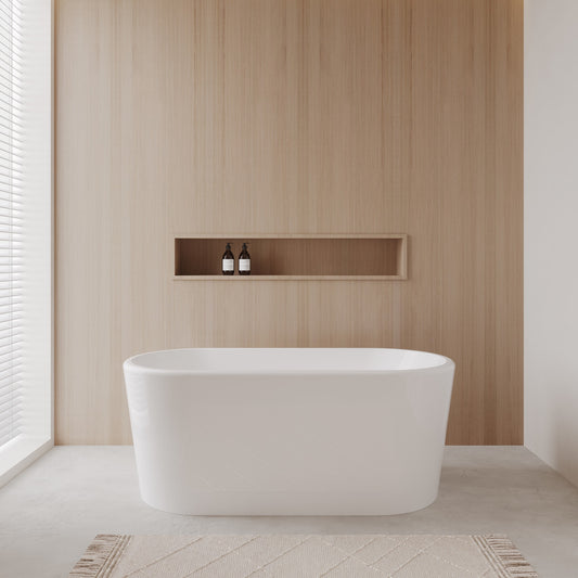 Ursula Freestanding Acrylic Bathtub No Faucet 59 inch