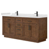 Custom image for Dark Oak with Matte Black Trim / Carrara Cultured Marble / No Mirror