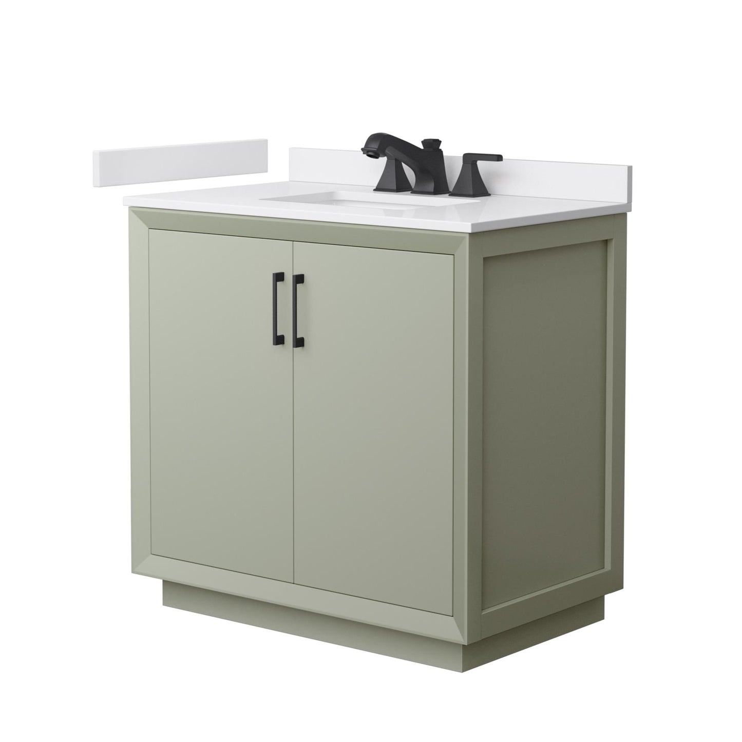 Strada Bathroom Vanity with Countertop 36 inch Single Sink 3-hole Faucet Setup