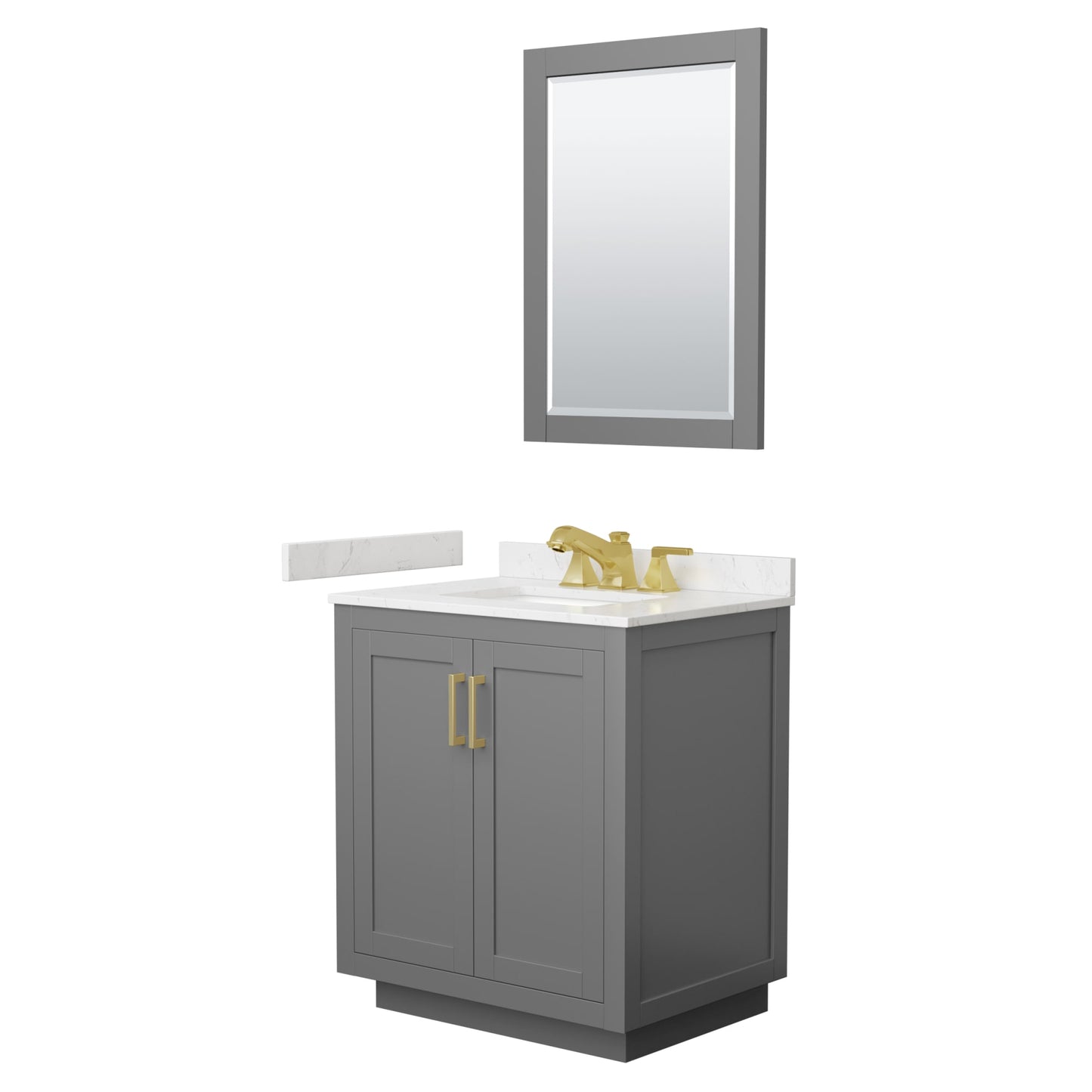 Miranda Bathroom Vanity with Countertop 30 inch Single Sink 3-hole Faucet Setup