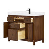 Custom image for Dark Walnut with Matte Black Trim / White Cultured Marble / No Mirror