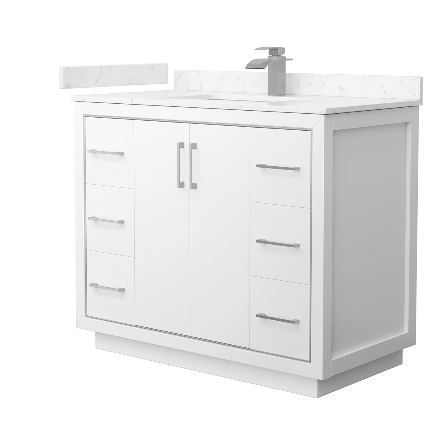 Icon Bathroom Vanity with Countertop 42 inch Single Sink Single hole Faucet Setup