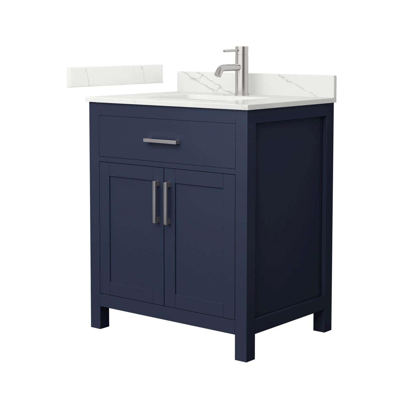 Beckett Bathroom Vanity with Countertop 30 inch Single Sink Single hole Faucet Setup