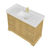 Custom image for Honey Oak with Brushed Gold Trim / Giotto Quartz / No Mirror