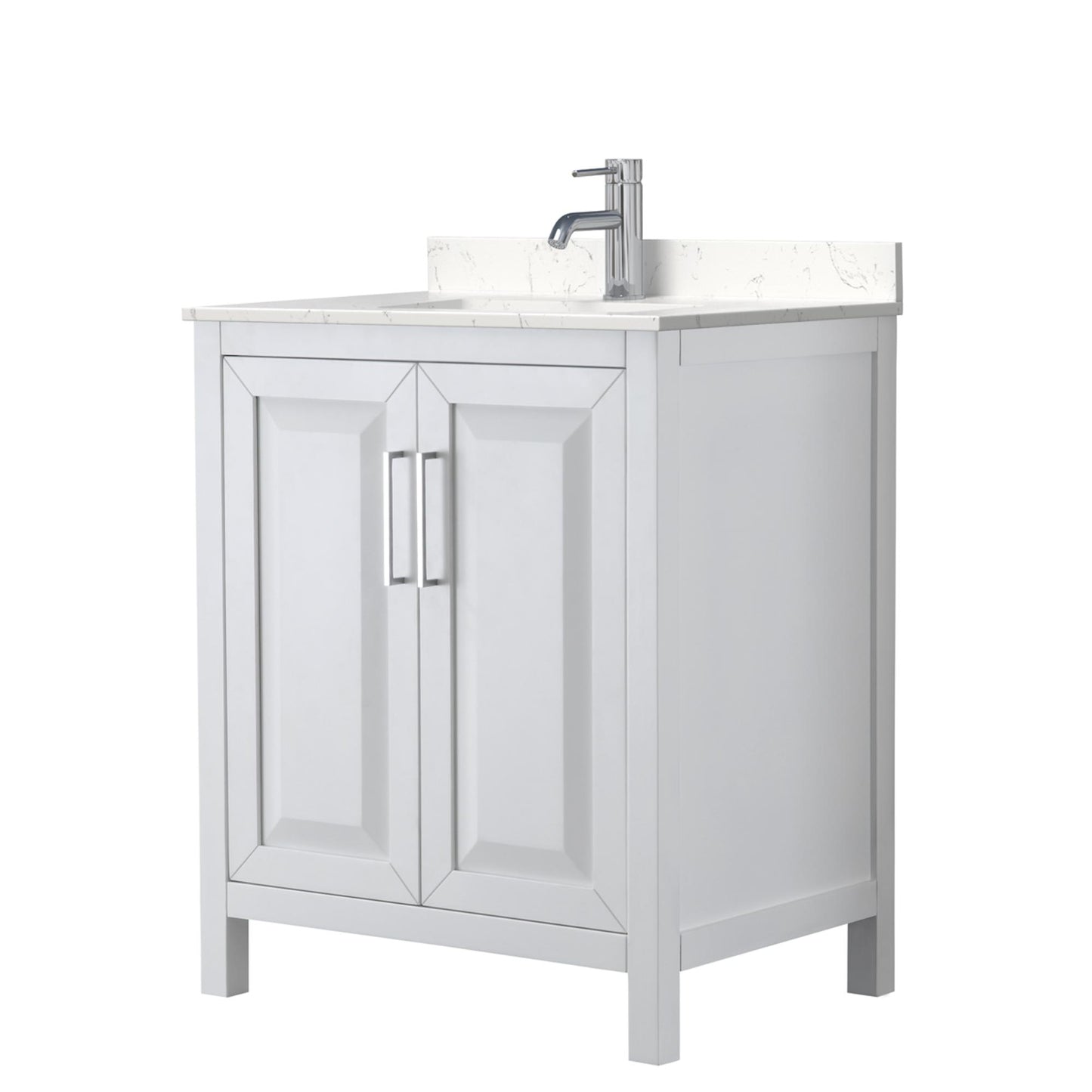 Daria Bathroom Vanity with Countertop 30 inch Single Sink Single hole Faucet Setup