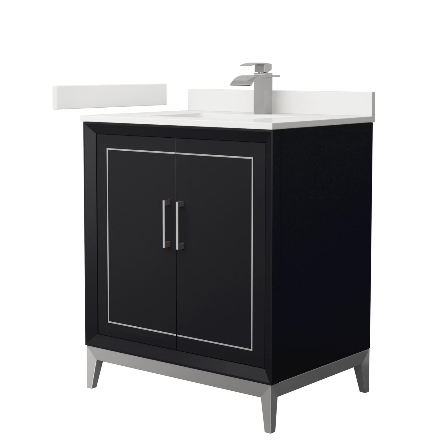 Marlena Bathroom Vanity with Countertop 30 inch Single Sink Single hole Faucet Setup