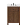 Custom image for Dark Walnut with Matte Black Trim / White Quartz / No Mirror