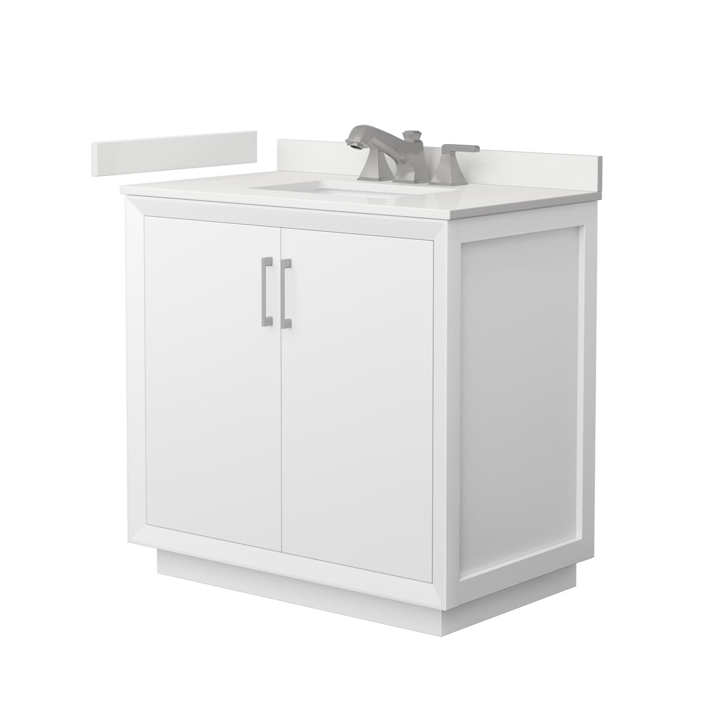 Strada Bathroom Vanity with Countertop 36 inch Single Sink 3-hole Faucet Setup