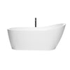 Custom image for White with Shiny White Trim and Matte Black Faucet / 67
