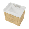 Custom image for Scandinavian Oak with Brushed Nickel Trim / Giotto Quartz / No Mirror