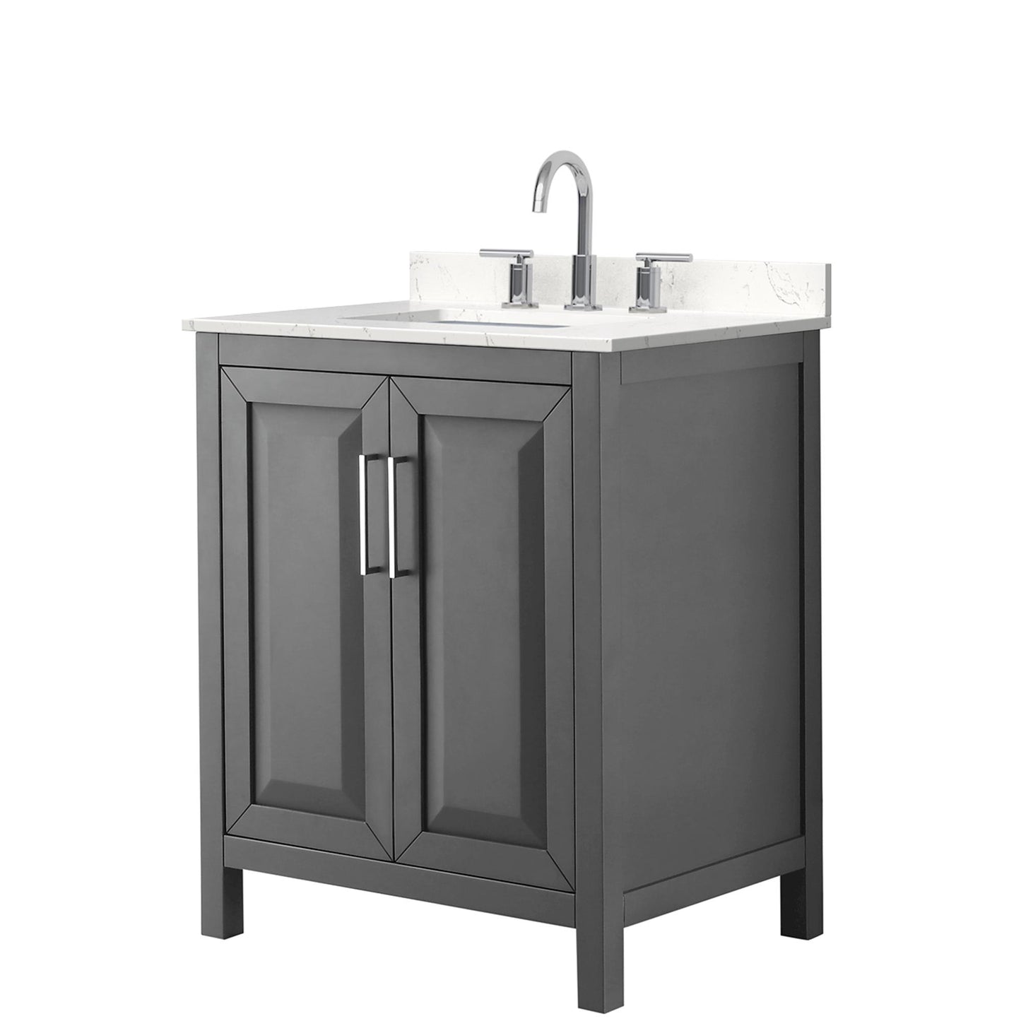 Daria Bathroom Vanity with Countertop 30 inch Single Sink 3-hole Faucet Setup