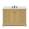 Custom image for Honey Oak with Matte Black Trim / White Quartz / No Mirror