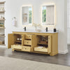 Custom image for Honey Oak with Matte Black Trim / Carrara Cultured Marble / No Mirror