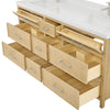 Custom image for Scandinavian Oak with Brushed Nickel Trim / No Mirror