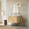 Custom image for Scandinavian Oak with Satin Bronze Trim / White Quartz / No Mirror